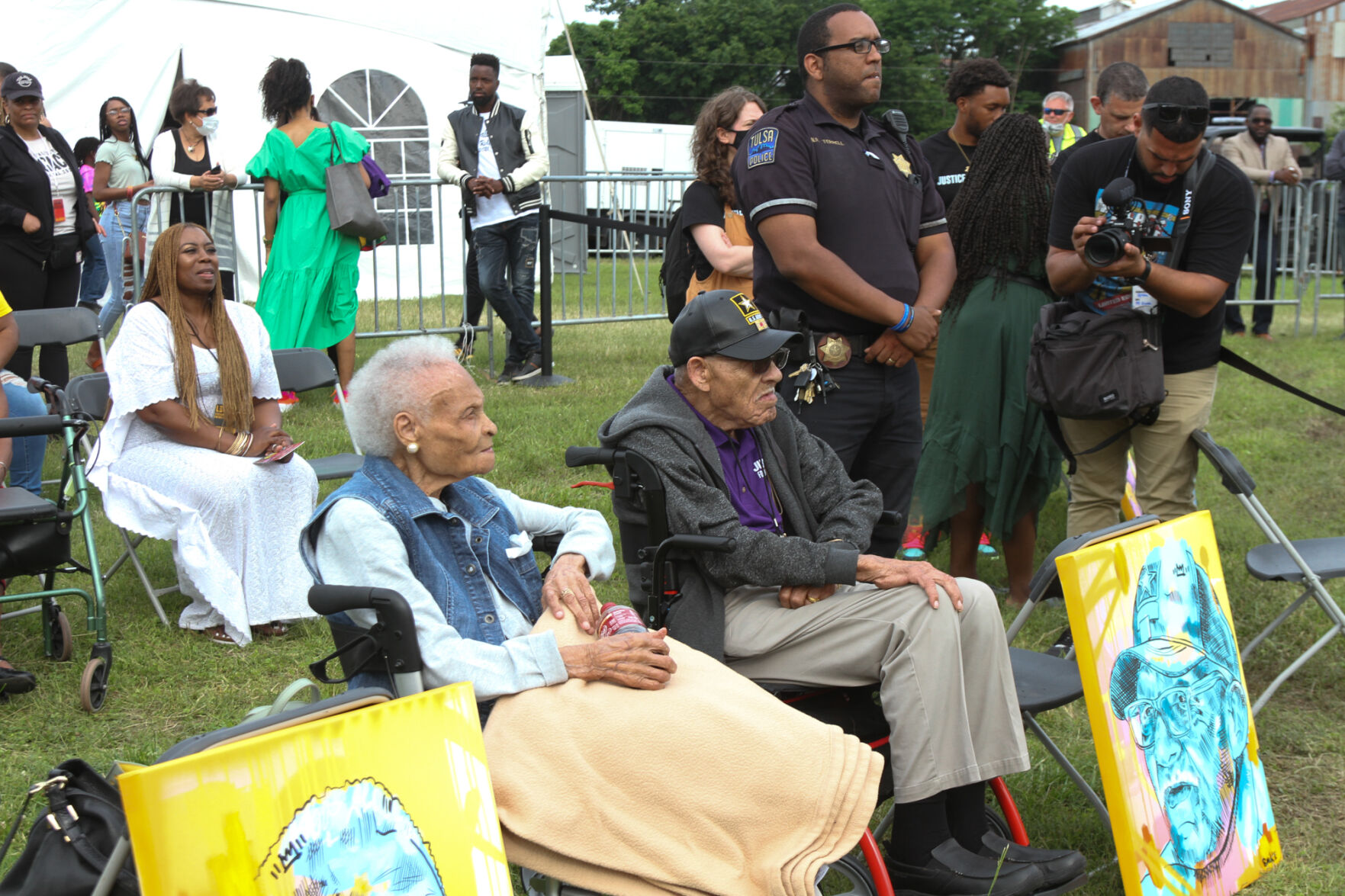 Survivors Viola Fletcher and Hughes Van Ellis